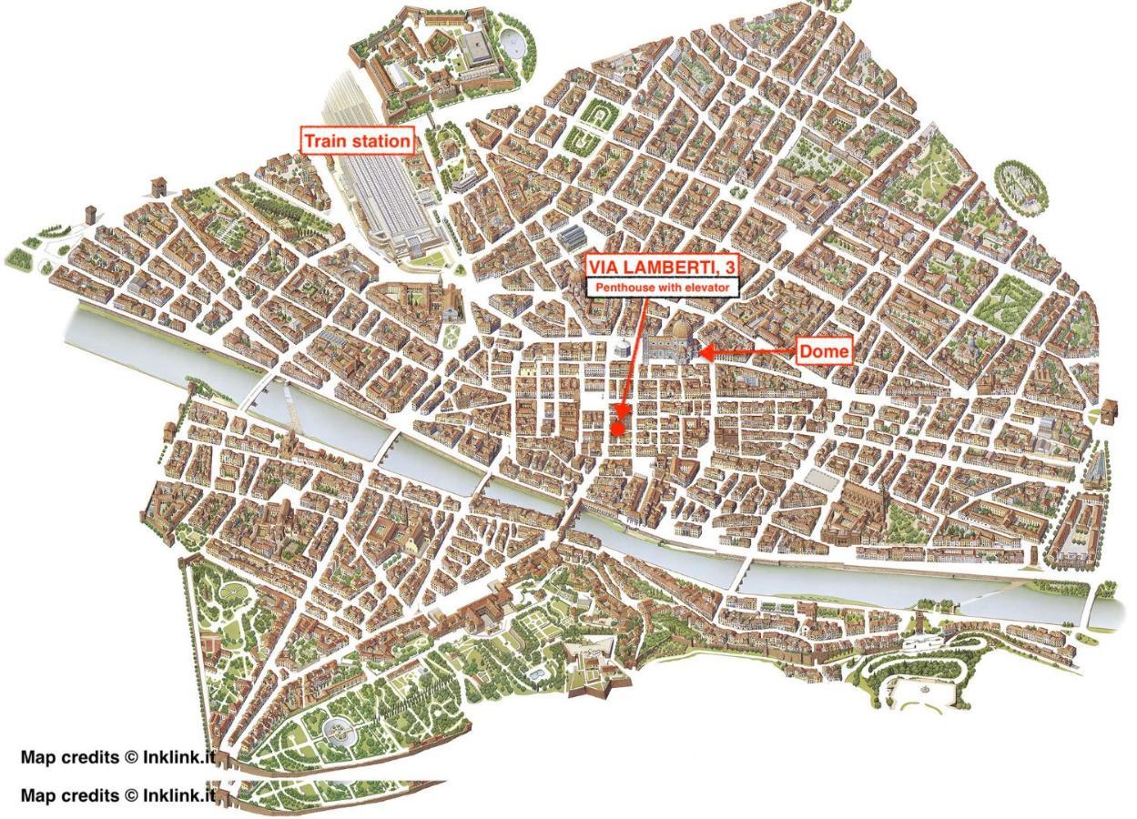 Via Lamberti, 3 - Florence Charming Apartments - Charming And Historic 5Th-Floor Attic Apartment With Elevator In A Building At The Heart Of Vibrant Florence, Just A 2-Minute Walk From All Attractions מראה חיצוני תמונה